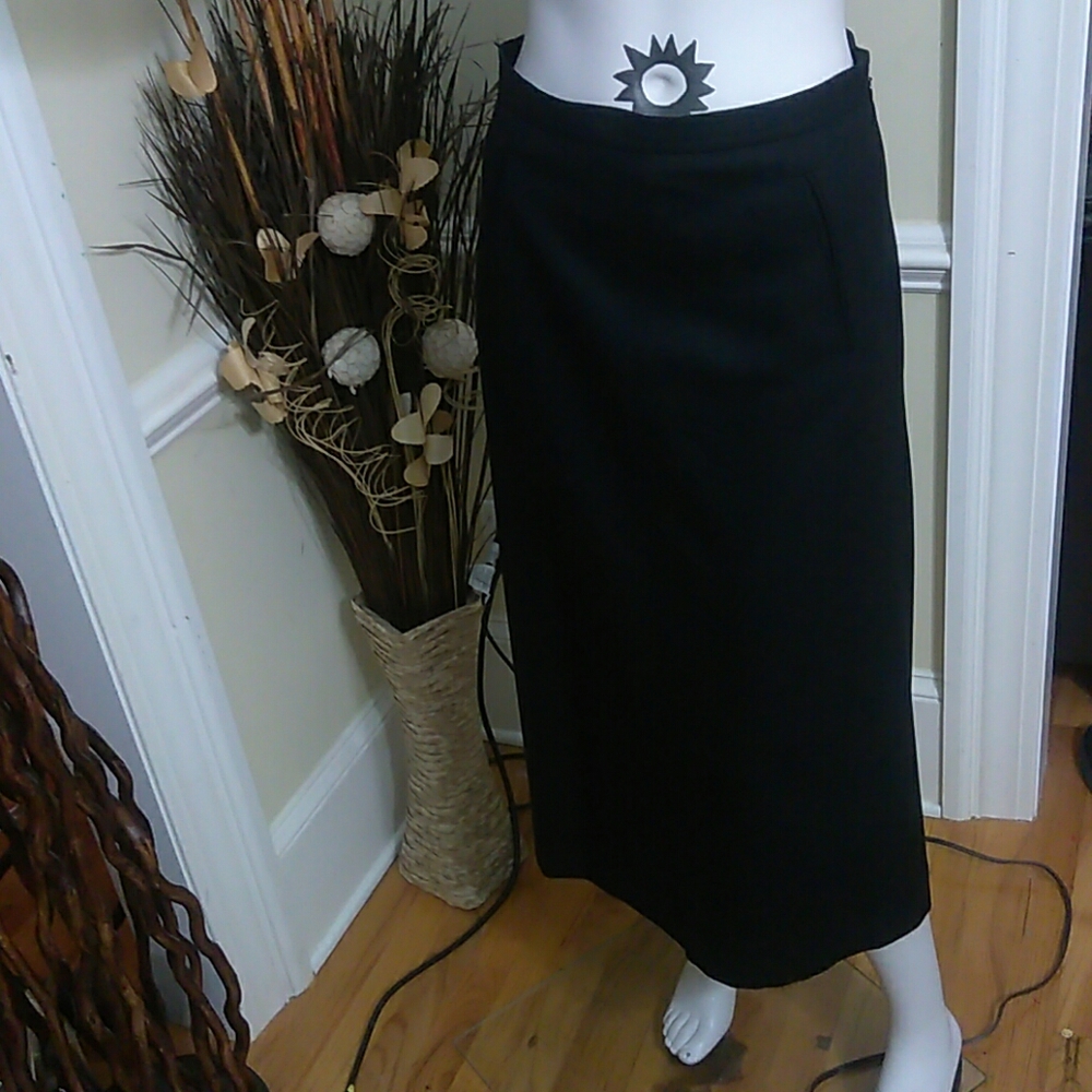 Talbots ladies black wool skirt